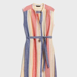 Banana Republic Linen Blend Midi Shirtdress